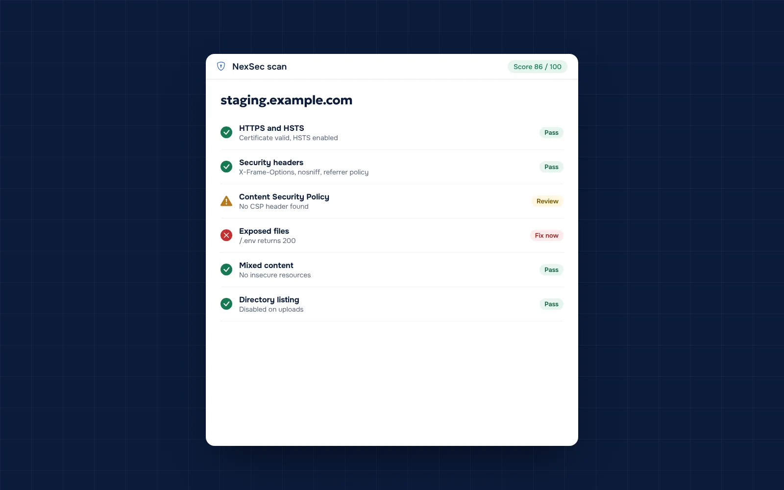 NexSec Security Scanner